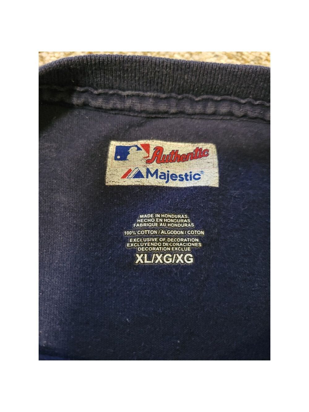 Majestic Men's XL Navy Milwaukee Brewers T-Shirt - Picture 5 of 7